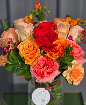 Tahiti Sunrise vase arrangement