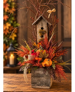 Tall bird fall bird house 