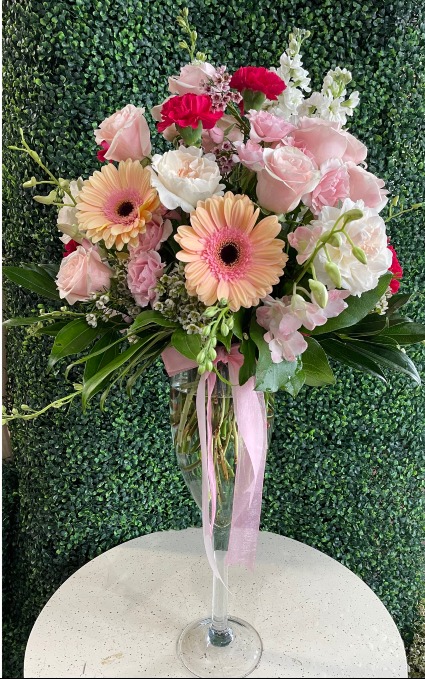 Tall Elegant Blush flower Arrangement 