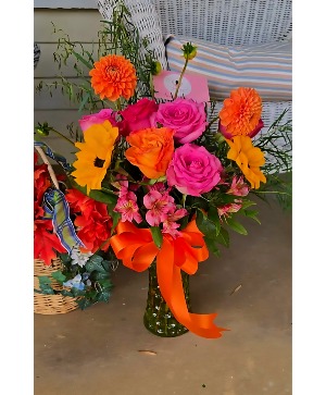 Tangerine Expressions Vase Arrangement