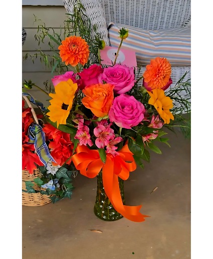Tangerine Expressions Vase Arrangement