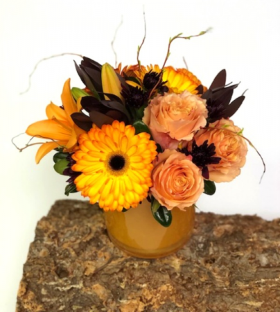 Tangerine Twist Vase Arrangement