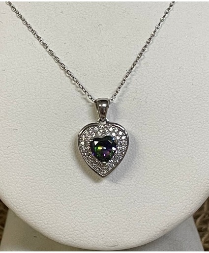 Tanzanite Heart Pendent Necklace 