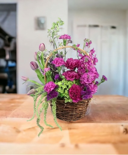 Tasteful Plums Basket Arrangement