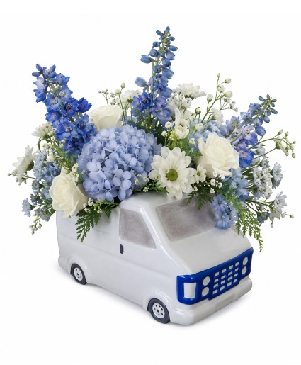 Petals & Wheels (Vehicle May Vary) Mixed flower arrangement