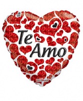 Te Amo 18" Mylar Balloon Air Filled 
