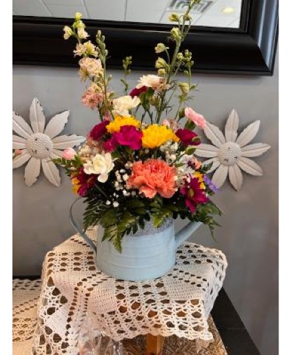 Watering Can Flower Arrangement Mother's Day gift