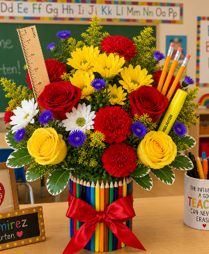 Teacher's Rainbow Garden Call Us for Faster Service & Daily Specials: (915) 303-8500 Text Us to Order Anytime: (915) 505-3708 Your trusted source for Flowers & Delivery in El Paso TX 
