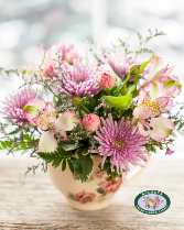 Teacup Love Vase Arrangement