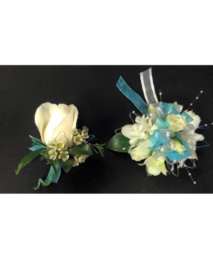 TEAL & WHITE COMBO PROM