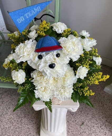 TEAM DAD PUP  FRESH FLOWERS 