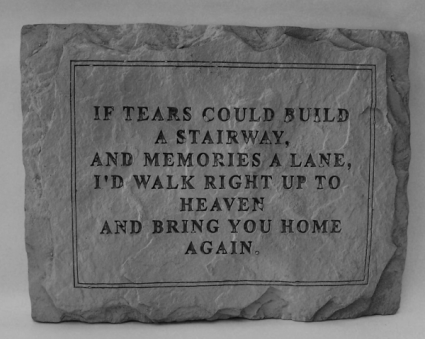 Tears Stone With Easel Memorial Stone