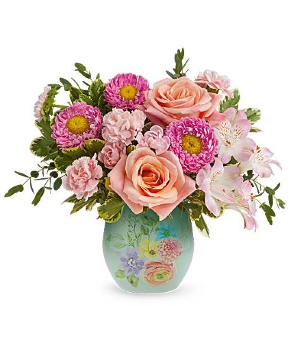 TEL Watercolor Garden Bouquet Arrangement