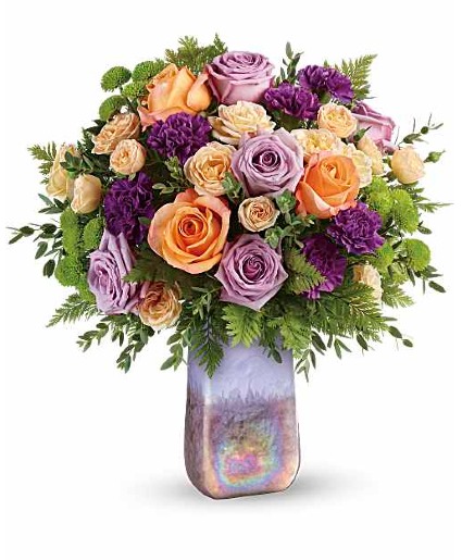 Teleflora Amethyst Sunrise Bouquet   Vase Arrangement 