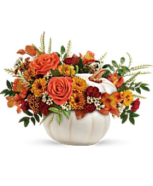 T19H200  Enchanted Harvest Pumpkin Keepsake Vase
