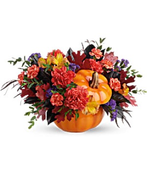 T22H100 Hauntingly Pretty Pumpkin Keepsake Vase