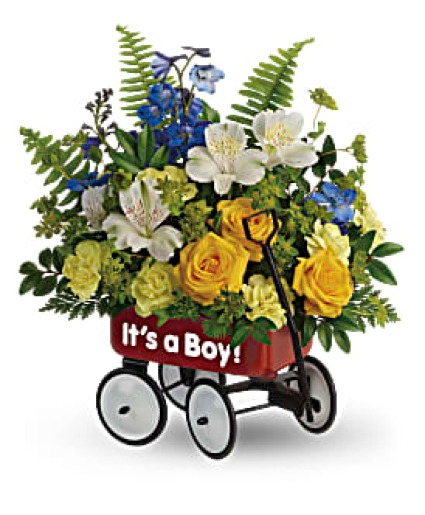 TNB13-1 Sweet Little Wagon Keepsake Vase