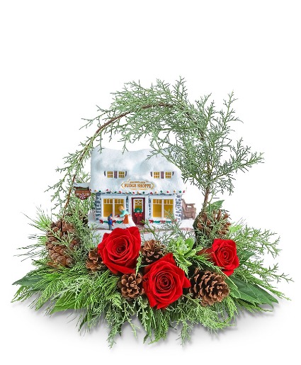 Teleflora Thomas Kinkade Shop of Sweets Flower Arrangement
