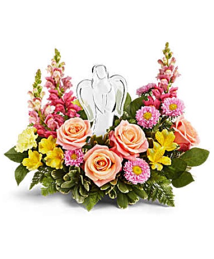 Teleflora's Angel's Embrace Fresh Arrangement with a Teleflora Keepsake