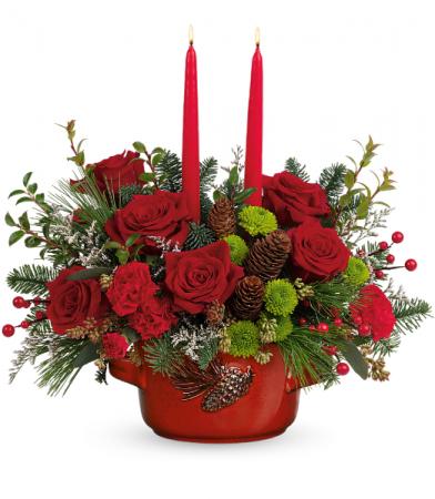Teleflora's Artisanal Pinecone T21X105B Centerpiece