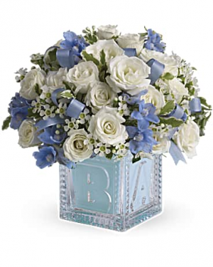 Teleflora’s Baby’s First Block -Blue 