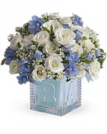 Teleflora’s Baby’s First Block -Blue 
