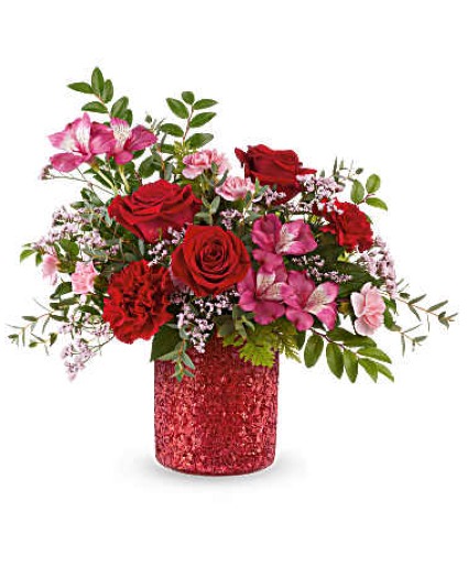Teleflora's Be Dazzled Bouquet Fresh Arrangement in a Teleflora Keepsake