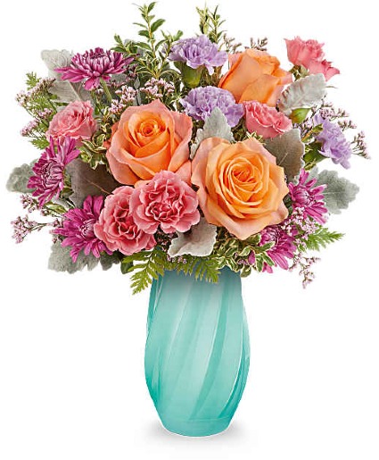 Teleflora's Blue Radiance Bouquet Spring Arrangement 