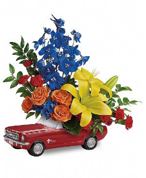 Teleflora's Bold Ford Mustang Keepsake Arrangement
