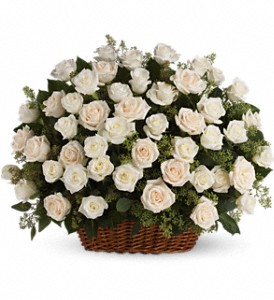 Teleflora's Bountiful Rose Basket Sympathy Basket Arrangement 