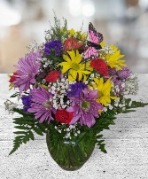  Butterfly & Blossoms Vase  Fresh Floral Vase