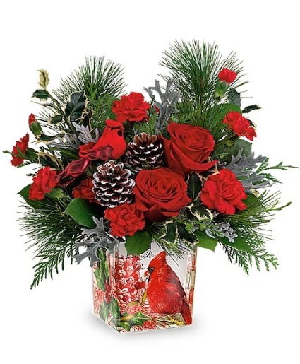 Teleflora's Cardinal Cheer Bouquet 