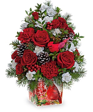 Teleflora's Cardinal In Flight Tree 