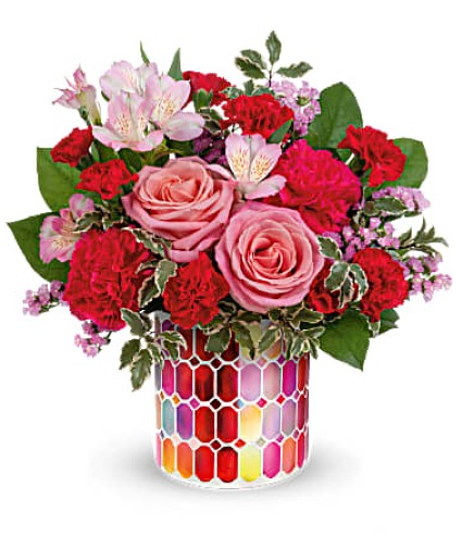 Teleflora's Charming Mosaic Bouquet Arrangement