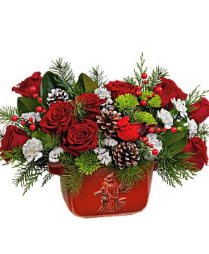 Teleflora's Classic Cardinal Centerpiece 