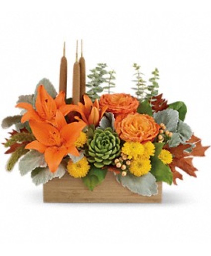 Teleflora's Fall Bamboo box