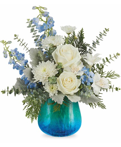 Teleflora's Frosted Blue Bouquet 