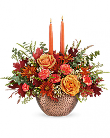 Teleflora's Gleaming Copper Centerpiece centerpiece