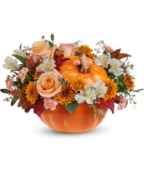 Teleflora's Hello Pumpkin Flower Arrangement