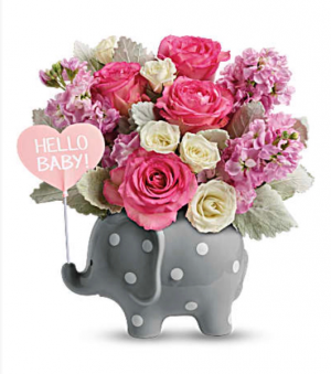 Teleflora’s Hello sweet baby pink Fresh