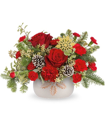 Teleflora's Holly Season Centerpiece 