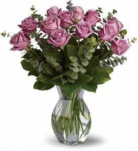 Teleflora's Lavender Wishes Vased Arrangement
