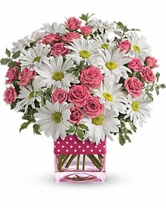 Polka Dots and Posies Flower Arrangement