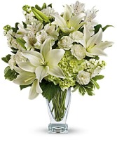 Teleflora's Purest Love Bouquet Glass Vase