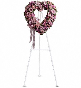 Teleflora's Rose Garden Heart Standing Heart Wreath