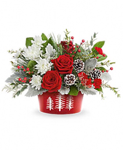 Teleflora's Snowy Pines Centerpiece 