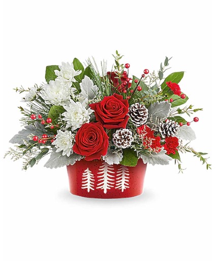 Teleflora's Snowy Pines Centerpiece 