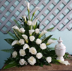 Stately Lilies Cremation Tribute (urn not included)