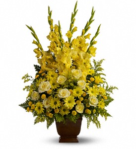Teleflora's Sunny Memories Fresh Arrangement with a Teleflora Keepsake