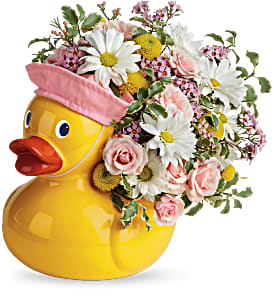 Teleflora's Sweet Little Ducky Fresh Flowers in Keepsake